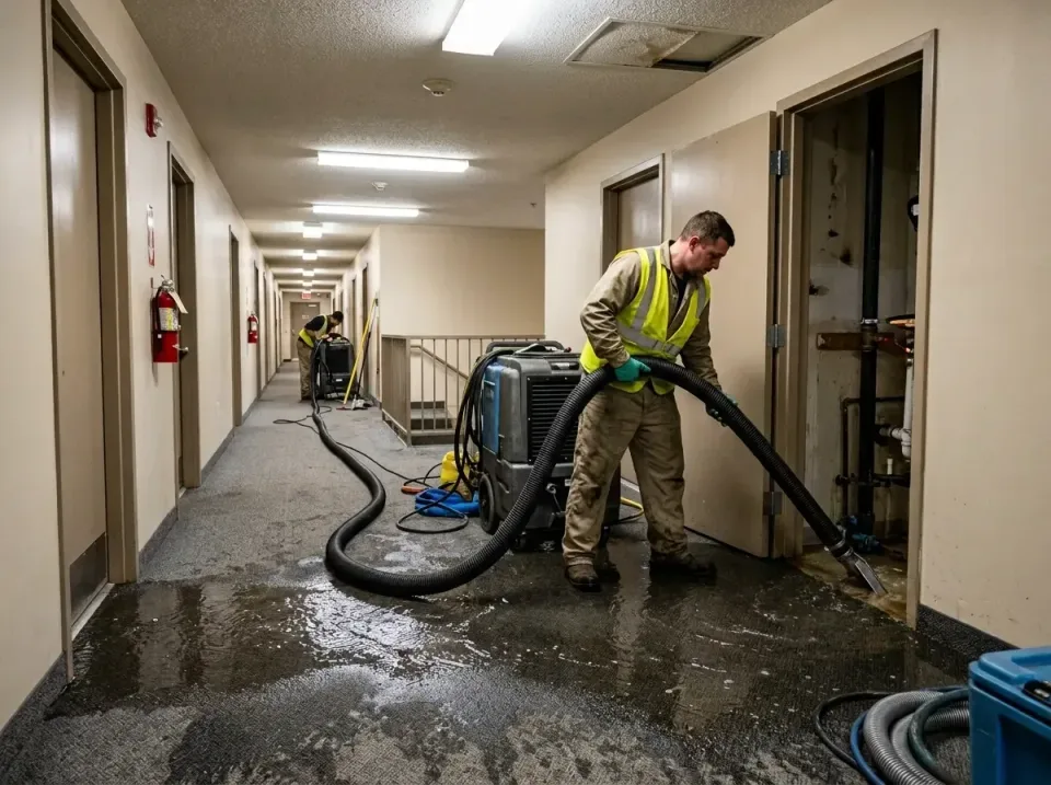 multi-unit-apartment-hallway-f-005 — frequently asked questions, Emergency Burst Pipe Water Extraction & Removal in Belle Gl…